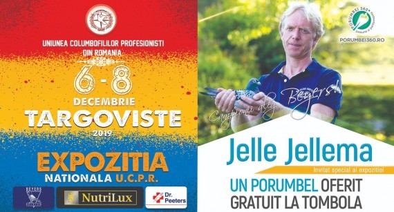 Expoziția Națională a U.C.P.R. și-a continuat tradiția și, cu sprijinul porumbei360.ro - importatorul oficial al Beyers în România, l-a avut în 2019 ca invitat special la Târgoviște pe Jelle Jellema